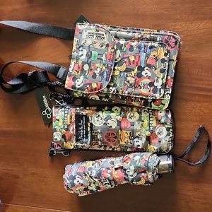 NWT Disney Nicole Miller Vintage Crossbody Bag and Umbella with Carrying Pouch.